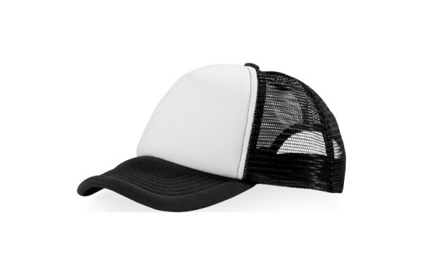 Trucker Kappe mit 5 Segmenten - schwarz, weiss 