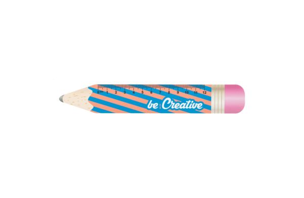 12 cm Lineal, Bleistift Sharpy 12, weiß