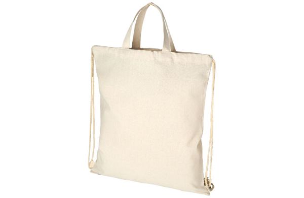 Pheebs 210 g/m² recycelter Rucksack mit Kordelzug 6L - natural 