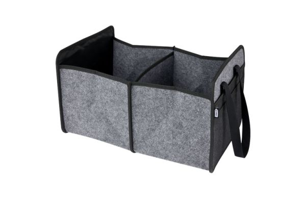 Felta faltbarer Auto-Organizer aus GRS-recyceltem Filz - mittelgrau 