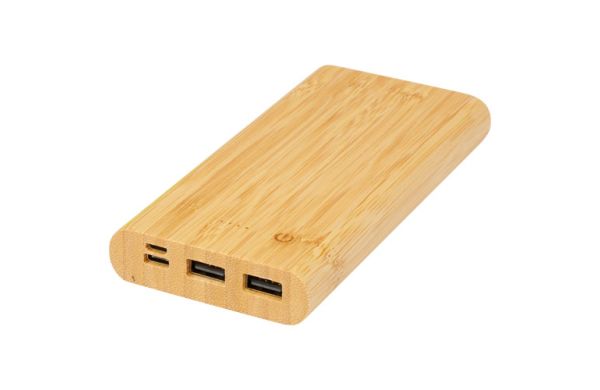 Tulda 10.000 mAh Powerbank aus Bambus - natur 