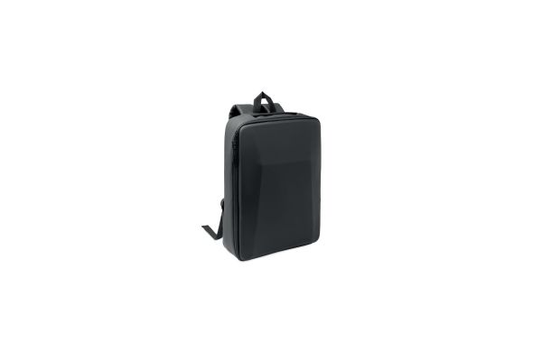 15" Hartschalen-RPET-Rucksack, Schwarz