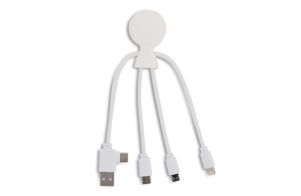 2099  Xoopar Mr. Bio Smart Charging cable with NFC, weiss