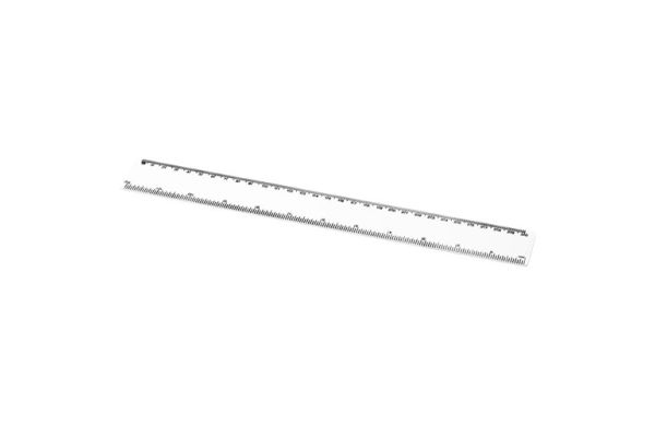 Refari 30 cm Lineal aus recyceltem Kunststoff - weiss 