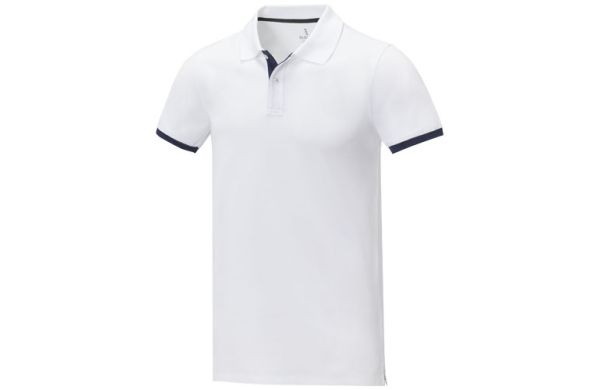 Morgan Polo für Herren, zweifarbig - weiss XS