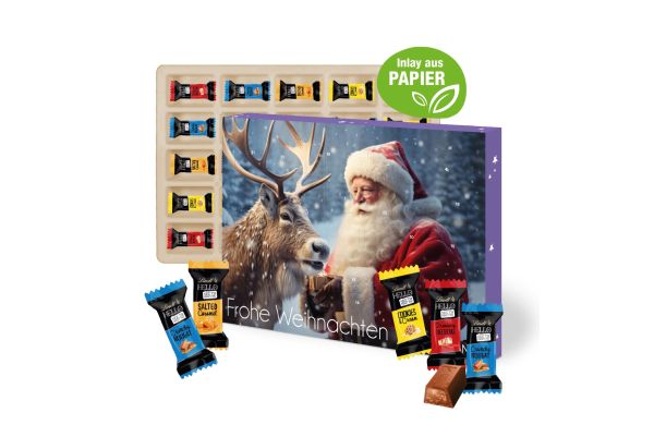 Adventskalender Lindt HELLO Mini Stick Mix Inlay aus Papierfaser