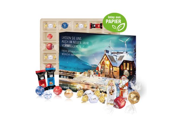 Adventskalender Lindt Premium-Selection Inlay aus Papierfaser