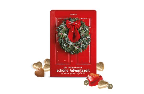 Adventskalender Schokoladen-Herzen Inlay aus 100% recyceltem Material