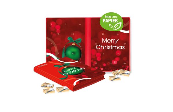 Adventskalender Weihnachtsbuch Exklusiv Organic mit Lindt Schokotäfelchen Klimaneutral FSC