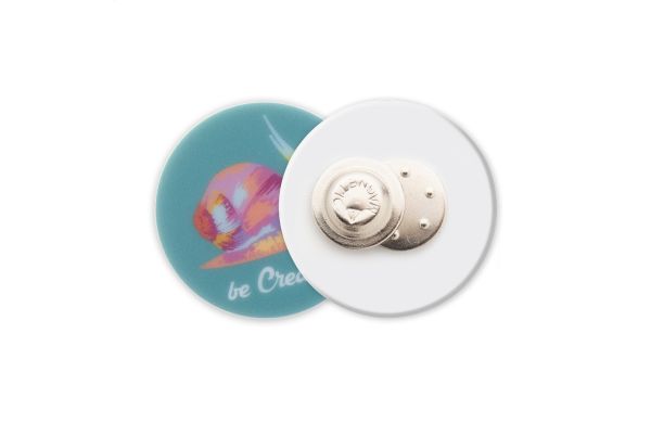 Anstecker mit Magnetbefestigung ColoBadge, Weiss