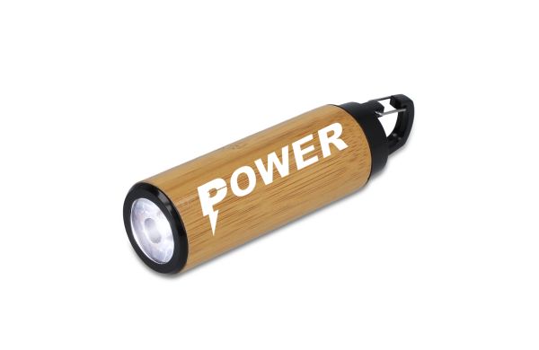 Bambus-Taschenlampe mit Clip, natur