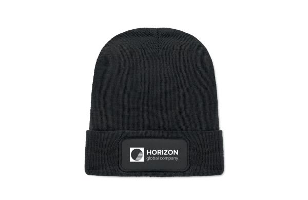 Beanie RPET-Polyester - schwarz