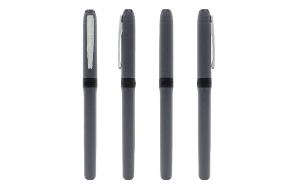 BIC Grip Roller, Dunkelgrau - Chrom - Schwarze Tinte