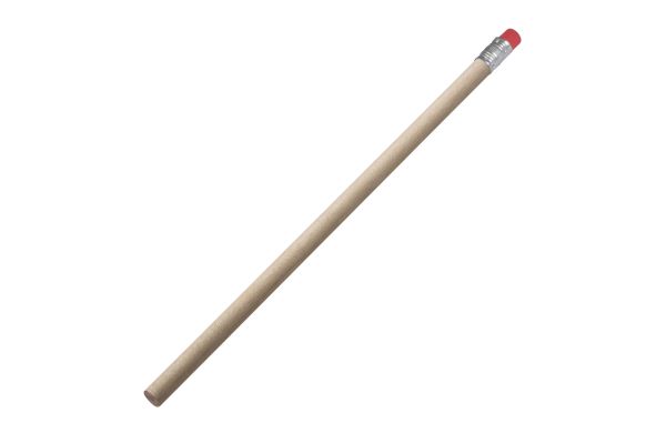 Bleistift mit Radiergummi - braun