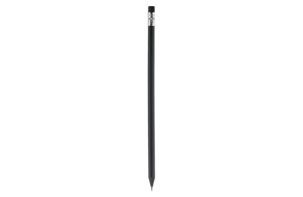Bleistift mit Radiergummi, schwarz