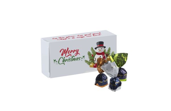 Box mit 4 Schokoladenpralinen, Weiß