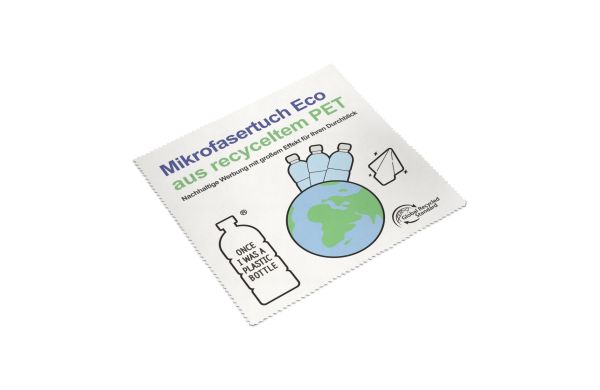 Brillenputztuch Eco - rPET Mikrofasertuch 20 x 20 cm 