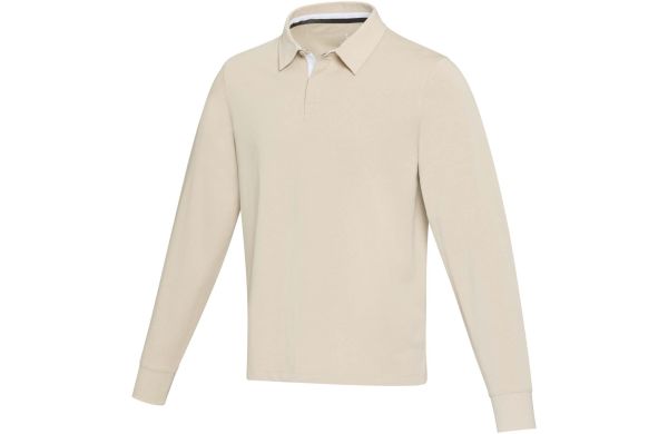 Clyde Rugby Polo Sweatshirt Unisex, oatmeal, XS