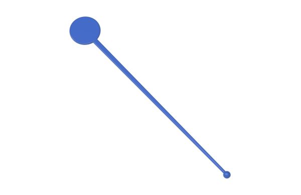 Cocktail-Rührstab "Rund", blau