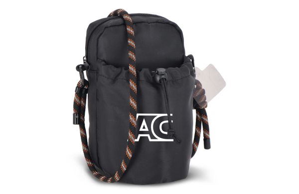 Croaabody Flaschenhalter-Tasche mit Paracord-Gurt, schwarz