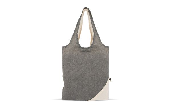 Einkaufstasche Recycelte Baumwolle OEKO-TEX® 140g-m² 38x42cm, grau