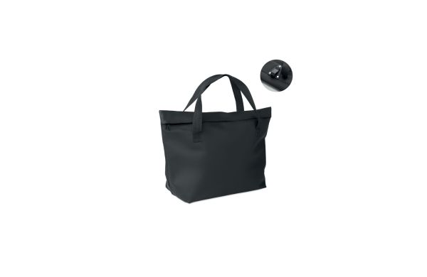 Fahrrad-Einkaufstasche PU 10L, Schwarz