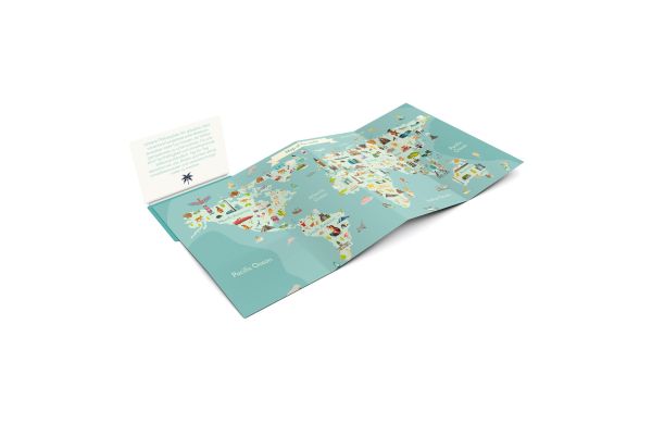 Faltplan Concept-Card Large Recycling-Inhaltspapier 100 × 72 mm Karton-Umschlag - 24 Kacheln