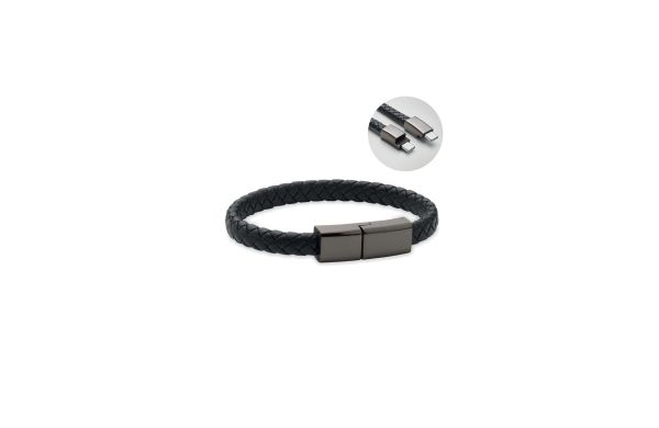 FAULETI CHARGE 60W Flecht-Armband-Ladekabel, schwarz