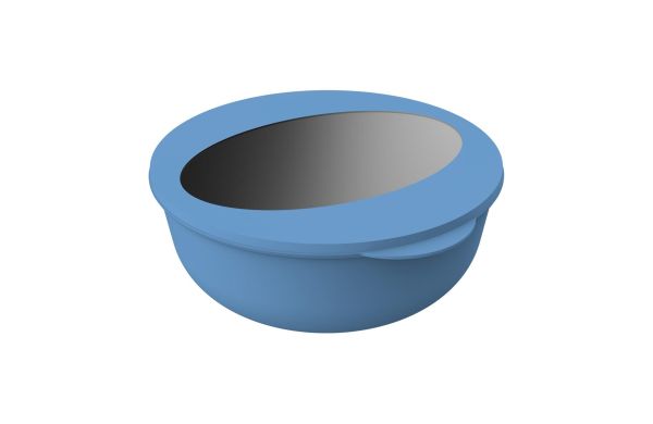 Food-Bowl "ToGo", Deluxe, 2,2 l, blau/transparent
