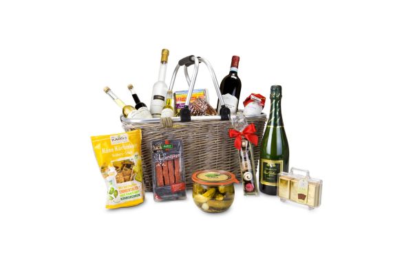 Geschenkset / Präsenteset: Geschenkkorb XXL - Einkaufskorb mit 14 leckeren Produkten