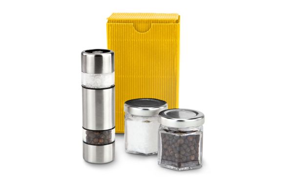 Geschenkset: Salz & Pfeffer im Miniformat, gelbe Verpackung
