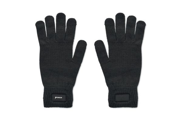 Gestrickte Handschuhe RPET - schwarz