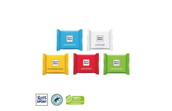 Mini-Grußkarte mit Ritter SPORT Schokolade