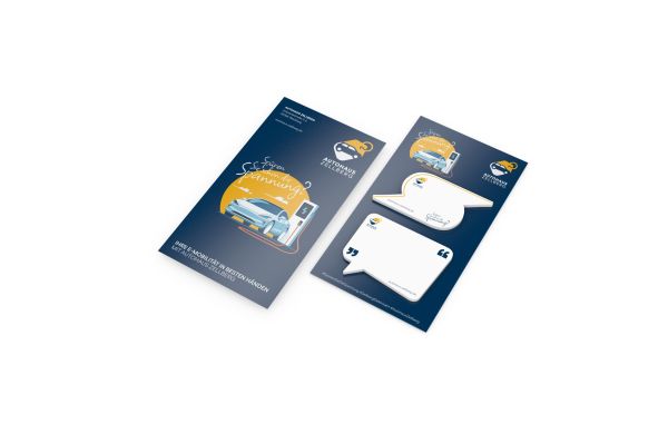 Haftnotiz-Karte Note-Card Form - Blitz - Sprechblase