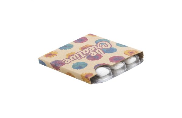 Individuell bedruckbarer Kaugummiblister CreaChew 6 Eco, natur