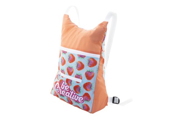 Individueller faltbarer RPET-Rucksack SuboBag Folback, weiß