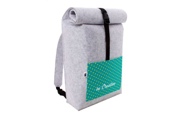 Individueller Rucksack CreaFelt Back, weiss
