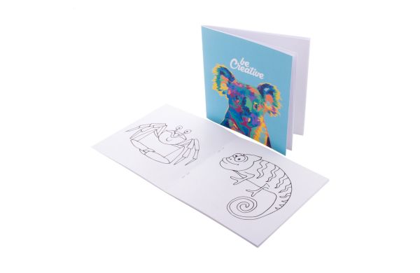 Individuelles Malheft, Tiere ColoBook, weiss