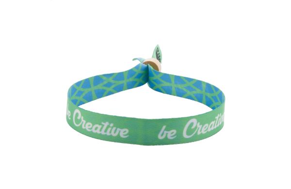 Individuelles RPET Festival-Armband SuboWrist Eco, weiss