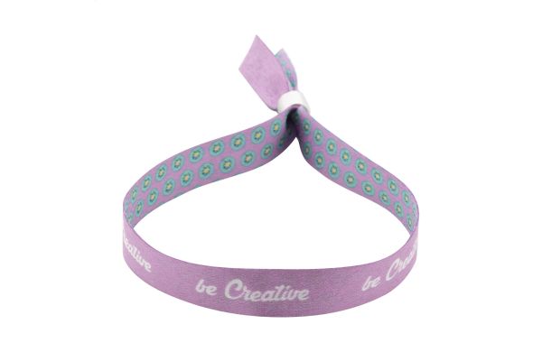 individuelles RPET Festivalarmband SuboWrist Alloy, weiß