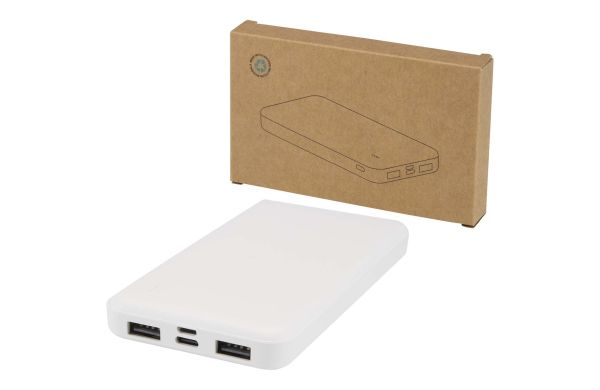 Intan 10 W 10.000 mAh Powerbank aus recyceltem Kunststoff, weiss