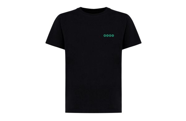 Iqoniq Koli Kids T-Shirt aus recycelter Baumwolle, schwarz, 11-12j (146-152cm)