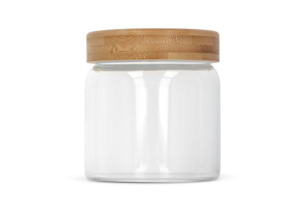 Kanister Glas & Bambus 600ml, transparent