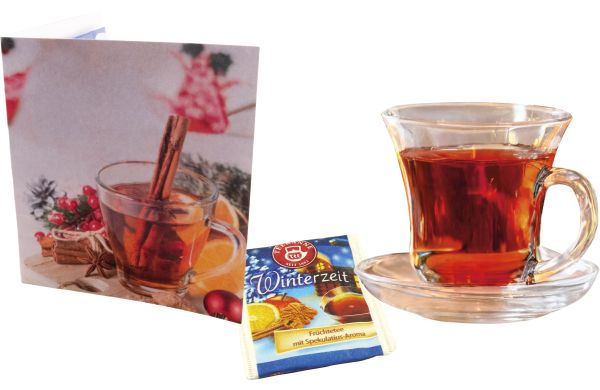 Klappkärtchen Weihnachtstee