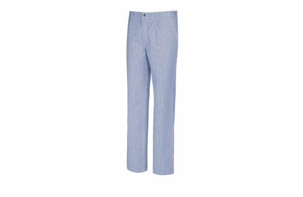 Koch-- Baeckerhose aus Baumwolle 1353-910 blau-weiss Hahnentritt 40