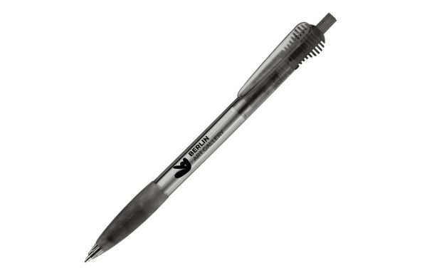 Kugelschreiber Cosmo Grip Transparent, Transparent Schwarz