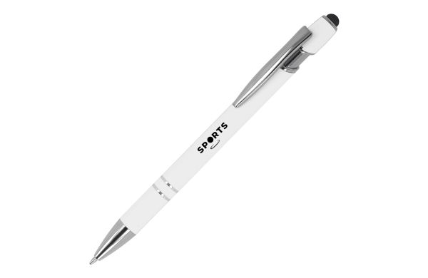 Kugelschreiber Paris Soft Touch R-AL blaue Tinte, weiss