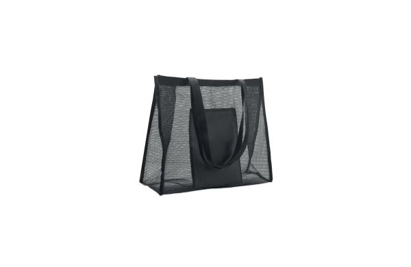 LIMP RPET-Mesh-Einkaufstasche, schwarz