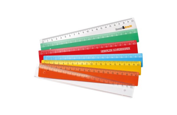 Lineal 20 cm_ blau