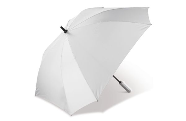 Luxus 27” quadratischer Regenschirm mit Hülle, weiss